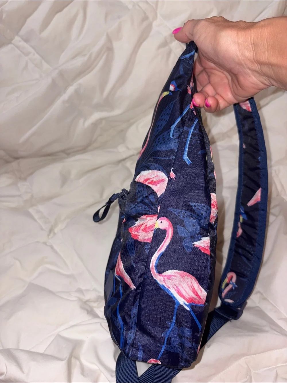 NWOT Vera Bradley Flamingo Party Mini Sling Backpack in Ripstop